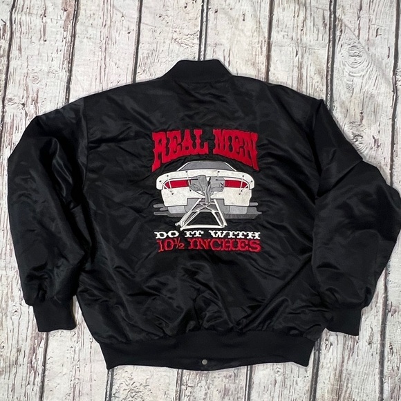 Vintage 1980s Speed Racer Boating Bomber Coat Jacket Mens 80s - Picture 2 of 6